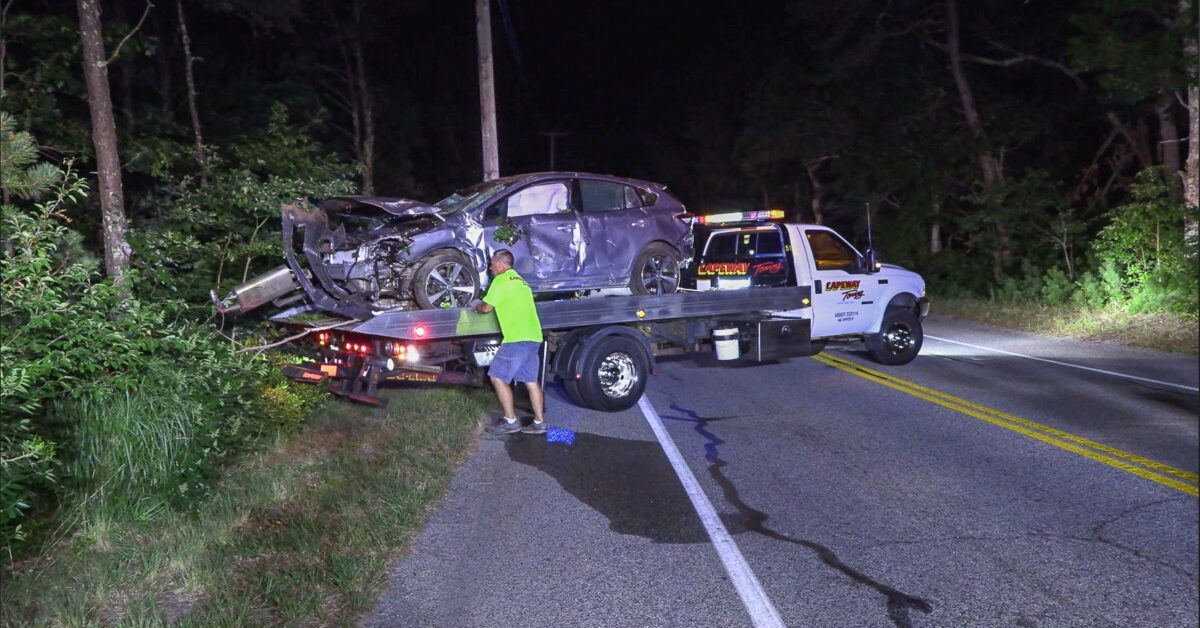 WATCH *** Young male driver banged up after rollover into… – Hyannis ...